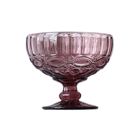 Set de 6 copas de postre purpura modelo flor-0