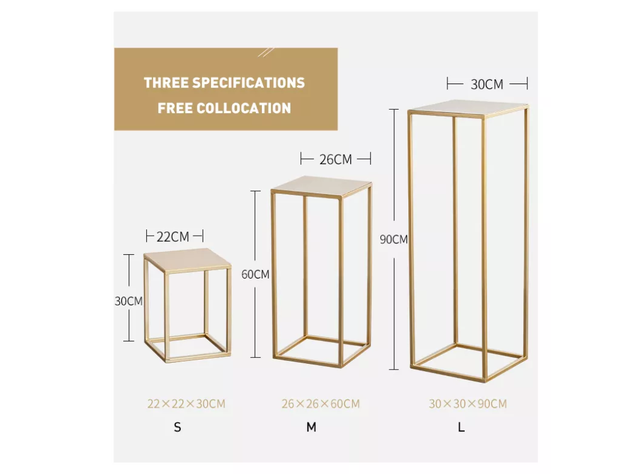 Pedestal cuadrado para plantas gold S M y L-2
