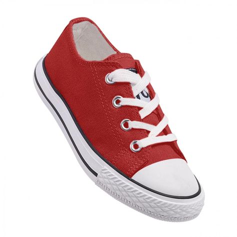 Zapatilla Infantil De lona Urbana Casual - Rojo - 7192-0