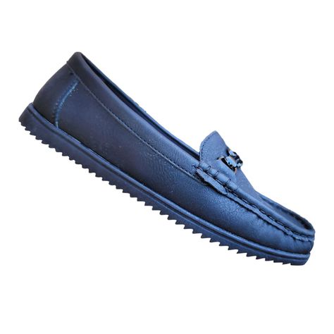 Mocasin Clasico Para Mujer Suela Baja Comoda Negro 7460-0