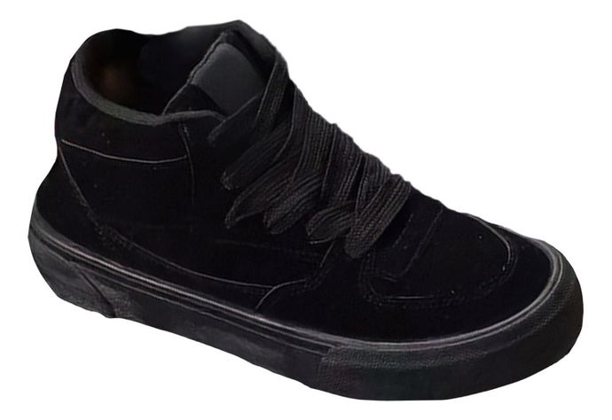 Zapatillas Hombre Modelo Skater Caña Alta Negro 7646-1