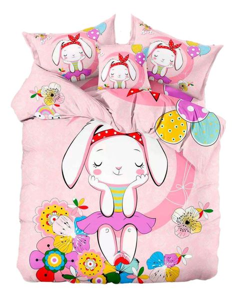 Cubrecama Quilt Verano 1.5 Plazas +funda 50x70 Conejita 607-1