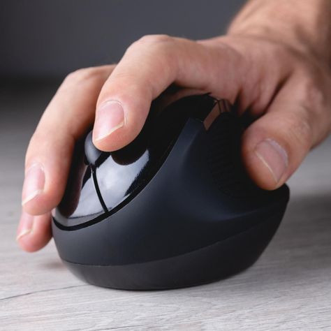 Mouse Inalámbrico Ergonómico 6B 1600dpi KlipXtreme KMW-500BK Negro-8