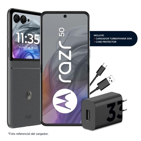 Motorola Razr 50 Gris carbon 12+512GB + Motobuds+-3