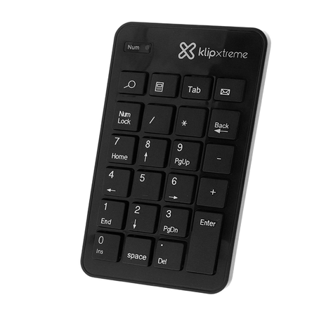 Teclado Numérico Inalámbrico KlipXtreme KNP-110 Negro-0