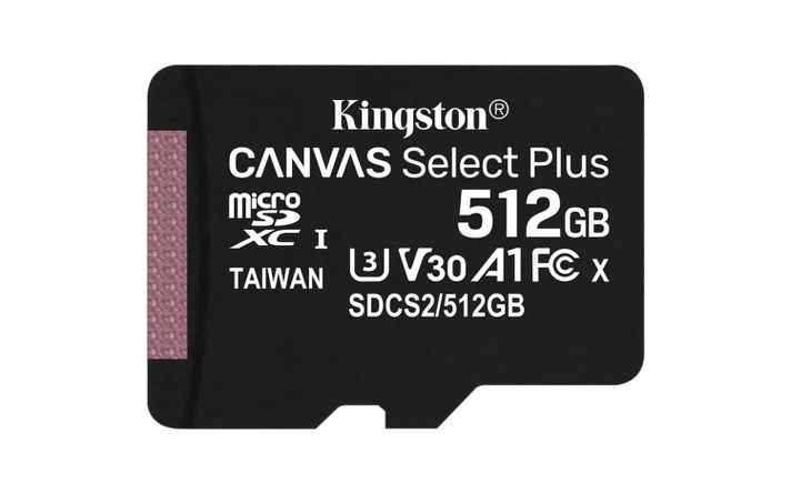 Micro SD Kingston Canvas Select Plus con adaptador 512GB-1