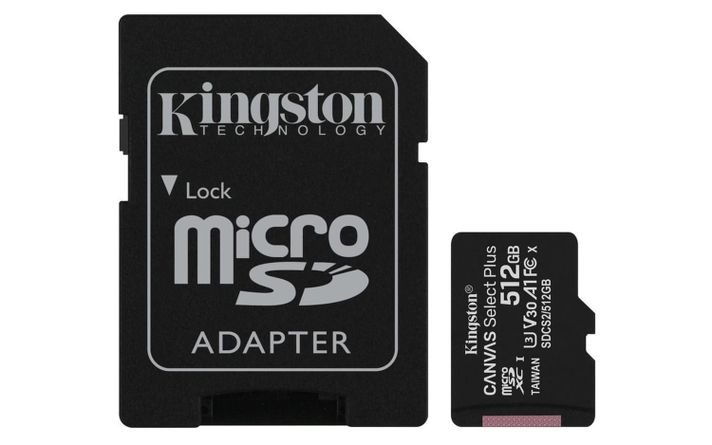 Micro SD Kingston Canvas Select Plus con adaptador 512GB-0