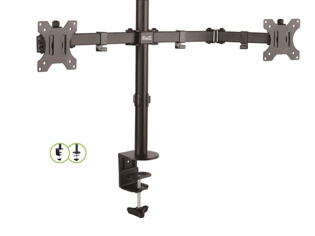 Soporte p/2 Monitores 13 a 27' c/Prensa KlipXtreme KPM-310-1