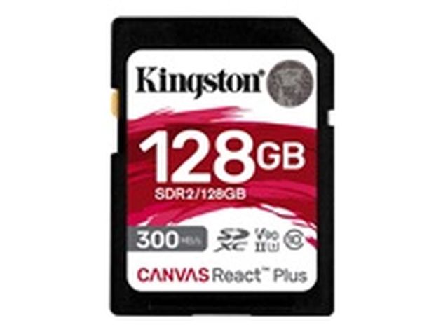 Kingston Micro SD 128GB Canvas React Plus SDXC UHS-II 300R/260W U3 V90 for Full HD/4K/8K-1