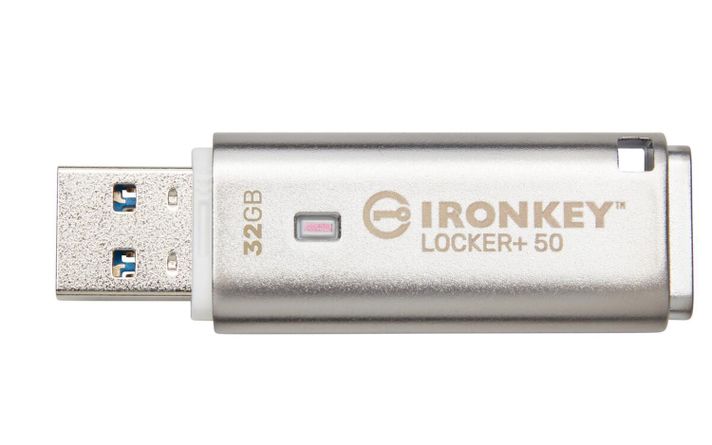 Kingston 32GB IronKey Locker Plus 50 AES Encrypted, USBtoCloud-0