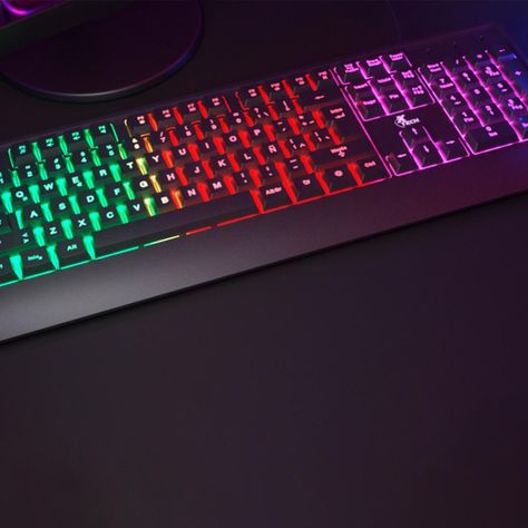 Teclado gamer retro iluminado LED c/cable Xtech XTK-050S-4