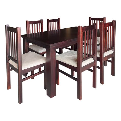 Juego de Comedor Praga 6 Sillas Mesa Rectangular -0