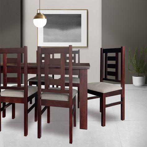 Juego de Comedor New Barcelona 6 Sillas Mesa Rectangular -1