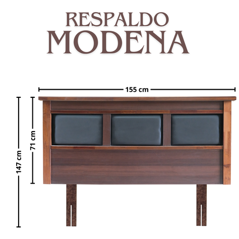 Respaldo de Cama Modena 2 Plazas-1