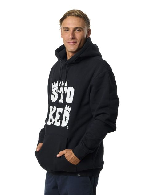 Polerón Stoked Hombre Logo Negro-1