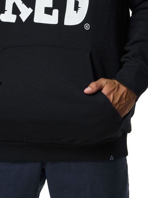 Polerón Stoked Hombre Logo Negro-4