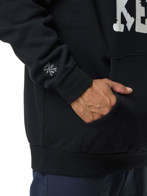 Polerón Stoked Hombre Logo Negro-5