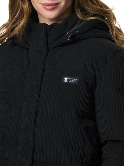 Chaqueta Stoked Mujer Flip Hoodie Negro-3