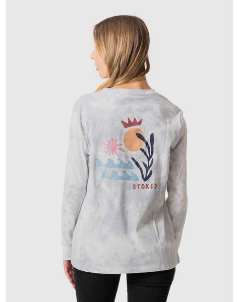 Polera Stoked Mujer Clouds Ml Azul Azul-2