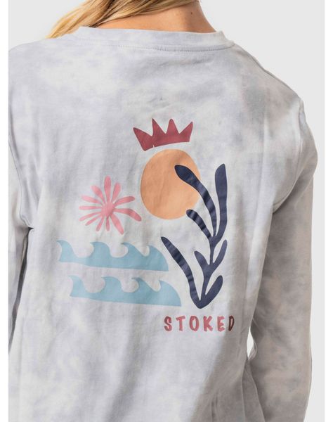 Polera Stoked Mujer Clouds Ml Azul Azul-3