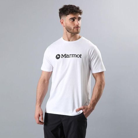 Polera Marmot Hombre Logo Y Blanco-1