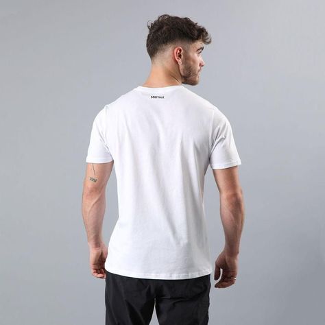 Polera Marmot Hombre Logo Y Blanco-2