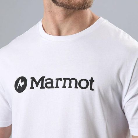 Polera Marmot Hombre Logo Y Blanco-4