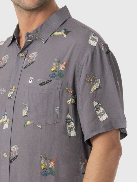 Camisa Stoked Hombre Sokos Gris-3