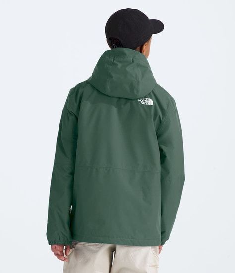 Chaqueta The North Face Niño Impermeable Warm Antora Rain Verde-1