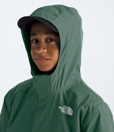 Chaqueta The North Face Niño Impermeable Warm Antora Rain Verde-3