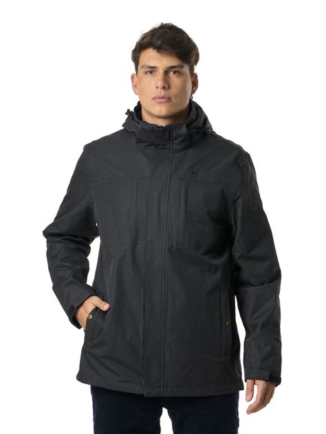 Chaqueta Kivul Hombre Siklos Reciclada Negra con Print-0