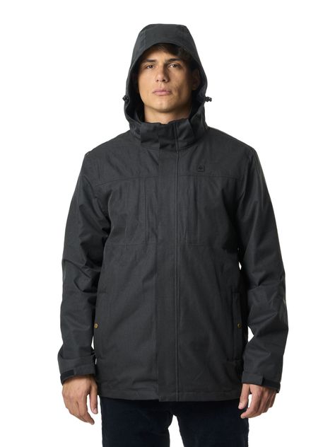 Chaqueta Kivul Hombre Siklos Reciclada Negra con Print-3