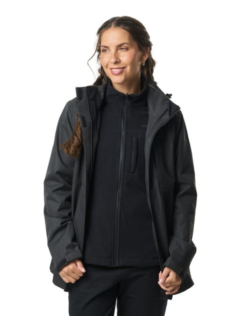 Chaqueta Kivul Mujer Siklos Reciclada Negra con Print-7