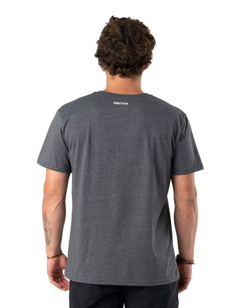 Polera Marmot Hombre Chest Logo Tee Gris-1