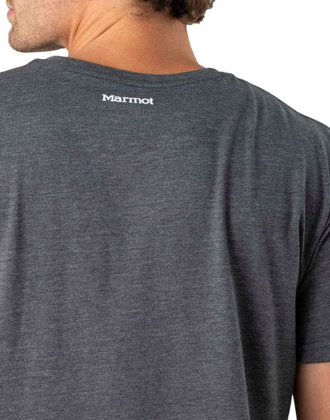 Polera Marmot Hombre Chest Logo Tee Gris-4