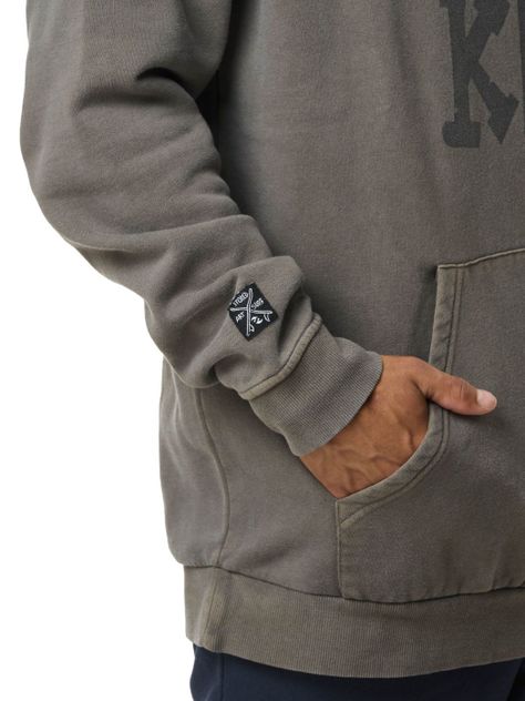 Polerón Stoked Hombre Logo Gris-6