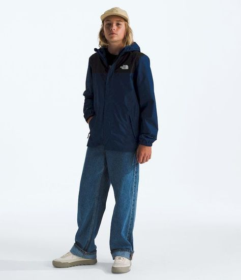 Chaqueta The North Face Niño Impermeable Antora Rain Azul-4