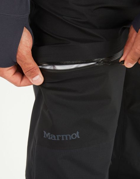 Pantalones Marmot Hombre Impermeables Mitre Peak Gtx Negro-2