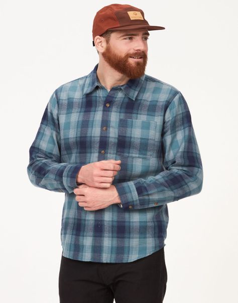 Camisa Marmot Hombre Fairfax Novelty Lightweight Flnl Azul-1