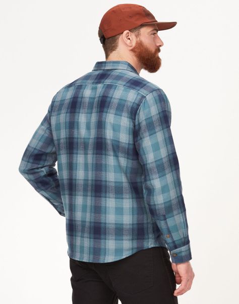 Camisa Marmot Hombre Fairfax Novelty Lightweight Flnl Azul-2