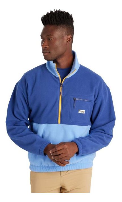 Polar Marmot Hombre Retro Rocklin 45323 Zip Azul Azul-0