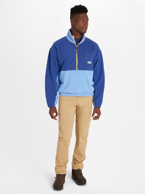 Polar Marmot Hombre Retro Rocklin 45323 Zip Azul Azul-2