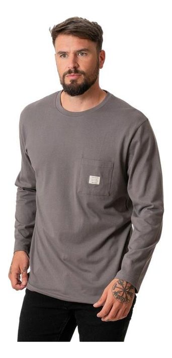 Polera Kivül Hombre Logo Ml KV009 Gris-0