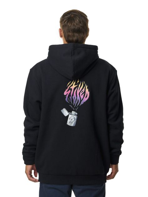 Polerón Stoked Hombre Art Logo Negro-2