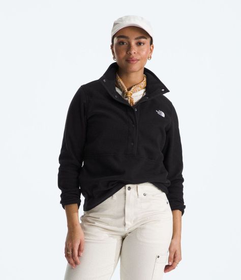 Polar The North Face Mujer Glacier 45689 Snap Negro-3