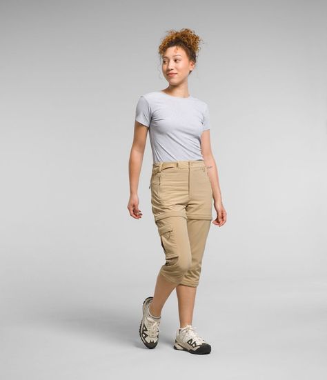 Pantalon The North Face Mujer Trekking Bridgeway Zip Off Beige-0