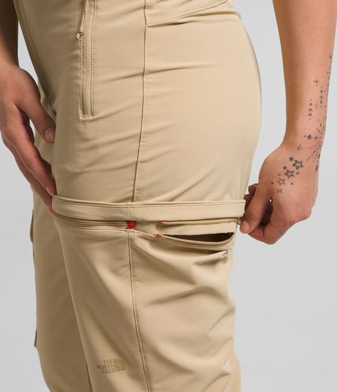 Pantalon The North Face Mujer Trekking Bridgeway Zip Off Beige-1