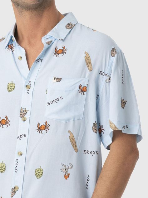 Camisa Stoked Hombre Sokos Celeste-3