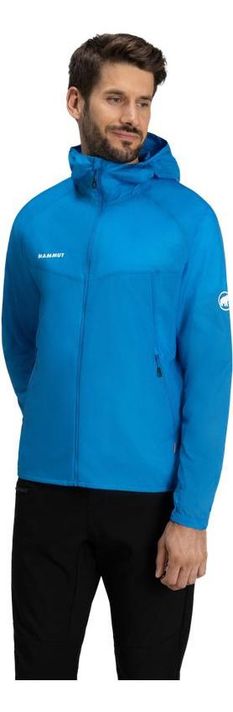 Chaqueta Mammut Hombre Cortaviento Convey Wb Hooded Turquesa Turquesa-0