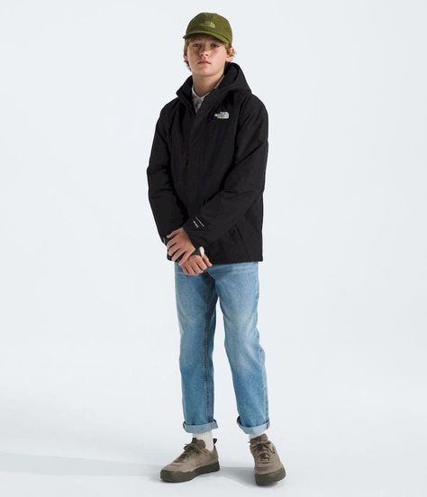 Chaqueta The North Face Niño Impermeable Warm Antora Rain Negro-3